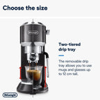 De'Longhi Dedica Style EC 685.M Cafetera Espresso de Brazo con Vaporizador, 15 cm, Plata