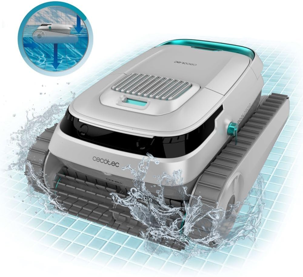 Cecotec Conga Pooldroid 5000 TotalClean Pearl Robot Limpiafondos sin Cable para Piscinas hasta 100 m²