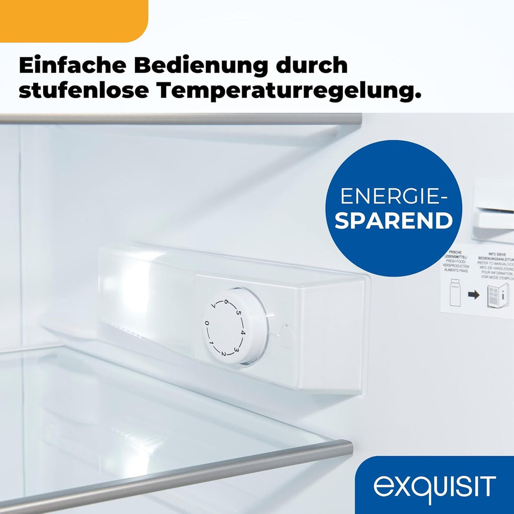 Exquisit KS516-V-H-010D Frigorífico sin Congelador 133 L, Silencioso 39 dB, Blanco