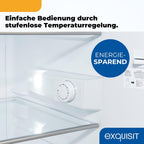 Exquisit KS516-V-H-010D Frigorífico sin Congelador 133 L, Silencioso 39 dB, Blanco