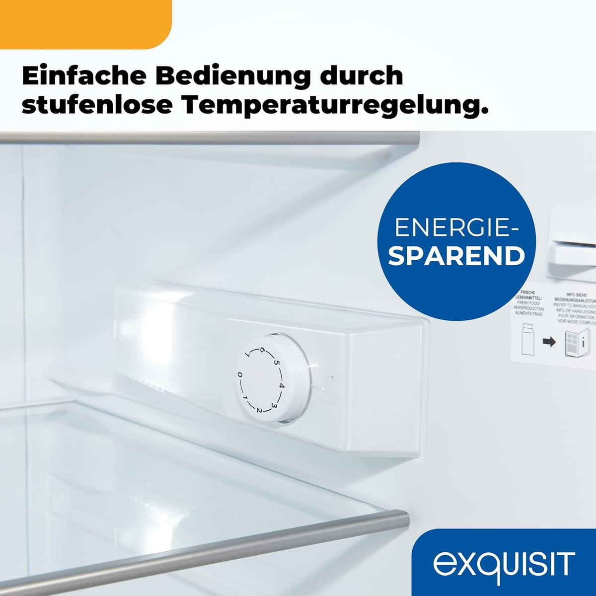 Exquisit KS516-V-H-010D Frigorífico sin Congelador 133 L, Silencioso 39 dB, Blanco
