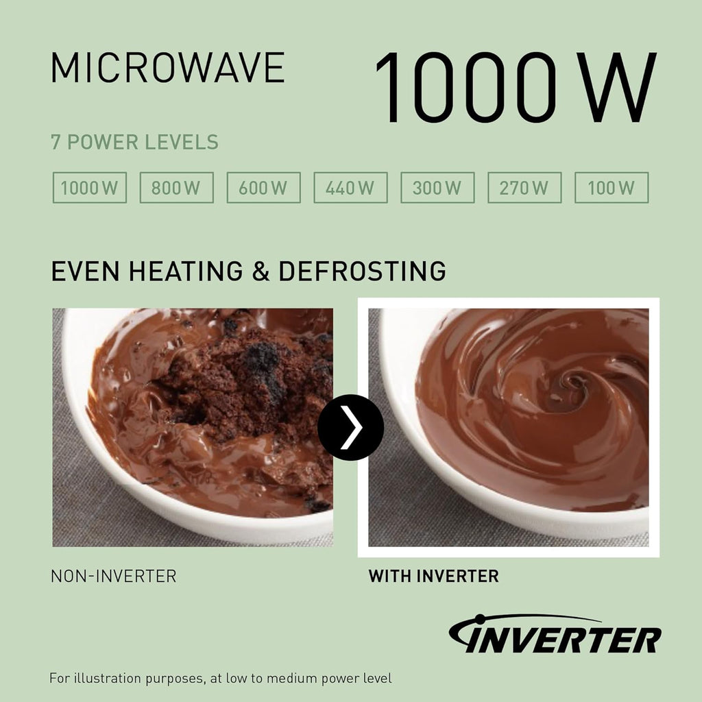 Panasonic NN-CD58RSEPG Microondas Combi 4 en 1 de 27 L con Air Fryer, Grill 1300 W e Inverter