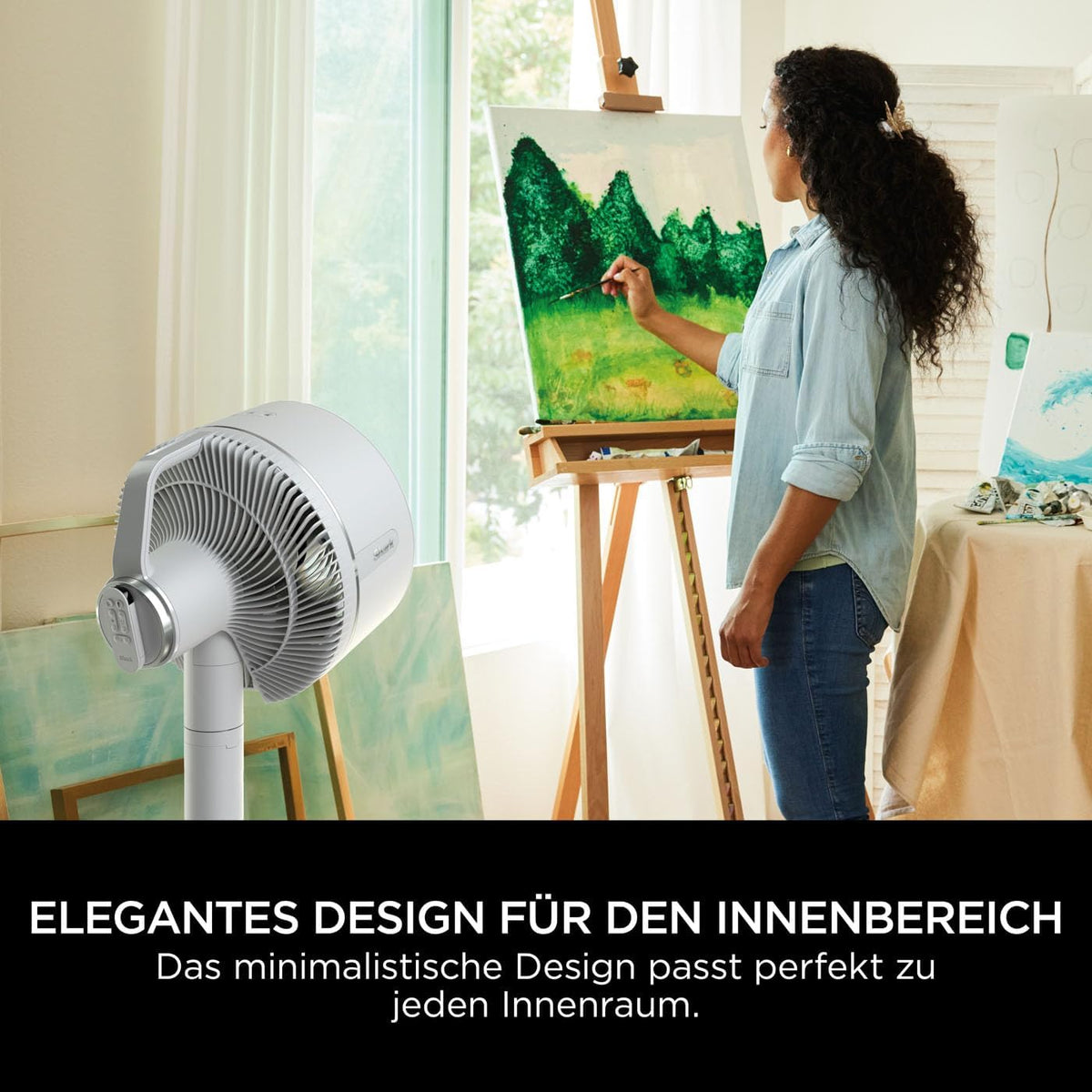 Shark FlexBreeze FA220EU Ventilador Híbrido con y sin Cable, Portátil, Interior y Exterior, Blanco