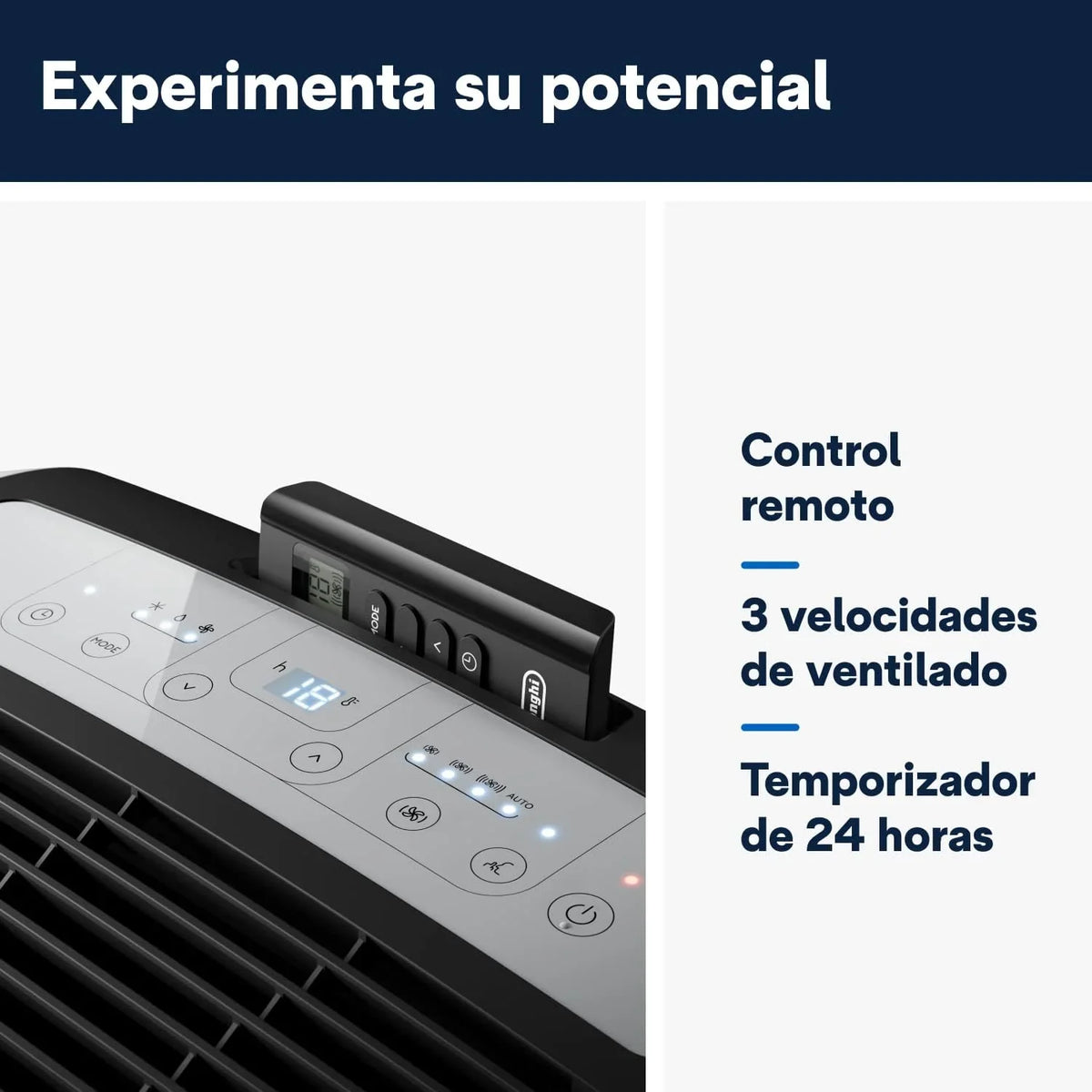 Pinguino PAC EM90K Silent Aire Acondicionado Portátil 9800 BTU/h, 2,5 kW, Deshumidificador y Ventilador