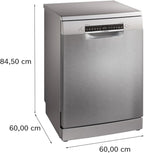 Bosch SMS4EMI06E Lavavajillas 60 cm Serie 4, Home Connect, Motor EcoSilence, Acero