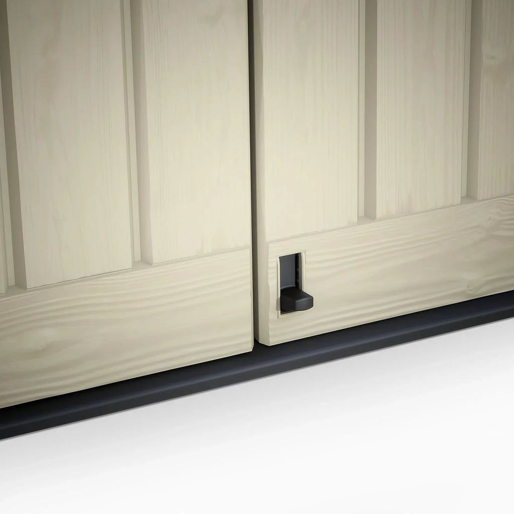 Keter Sio Max Cobertizo de Resina 1200 L con Doble Puerta y Tapa Abatible, Topo/Beige