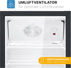 Bomann KSG 7351 Nevera Expositora con Puerta de Cristal 347 L, Luz LED y Cerradura, Negra