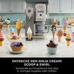 Ninja CREAMi Scoop & Swirl NC701EU Heladera 13 Programas con 2 Recipientes, Stone Gold