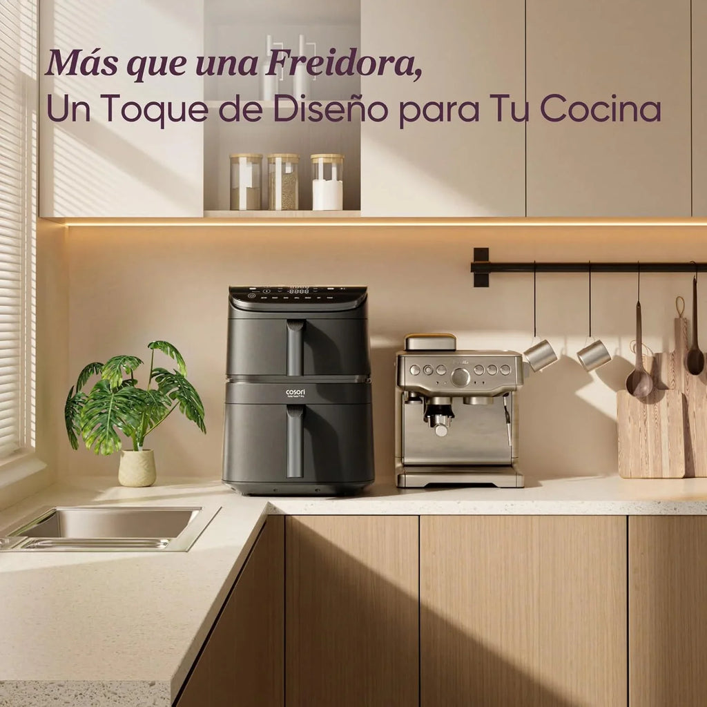 COSORI Turbo Tower Freidora de Aire 10,8 L Doble Cesta Vertical, 2630 W, 6 Funciones