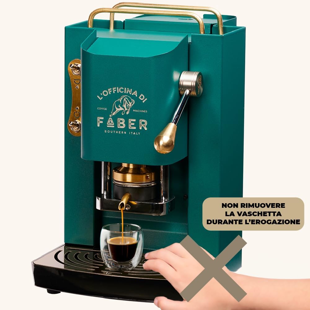 Faber Pro Total Deluxe Cafetera de Monodosis ESE 44 mm de Latón, 1,3 L