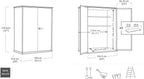 Keter High Store Plus Armario de Exterior 1400 L Gris 170,4 x 140 x 73,6 cm, Paredes Duotech