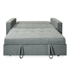 Sofá Cama 2 Plazas Vienna con Reposabrazos, Sistema de Arrastre, Gris