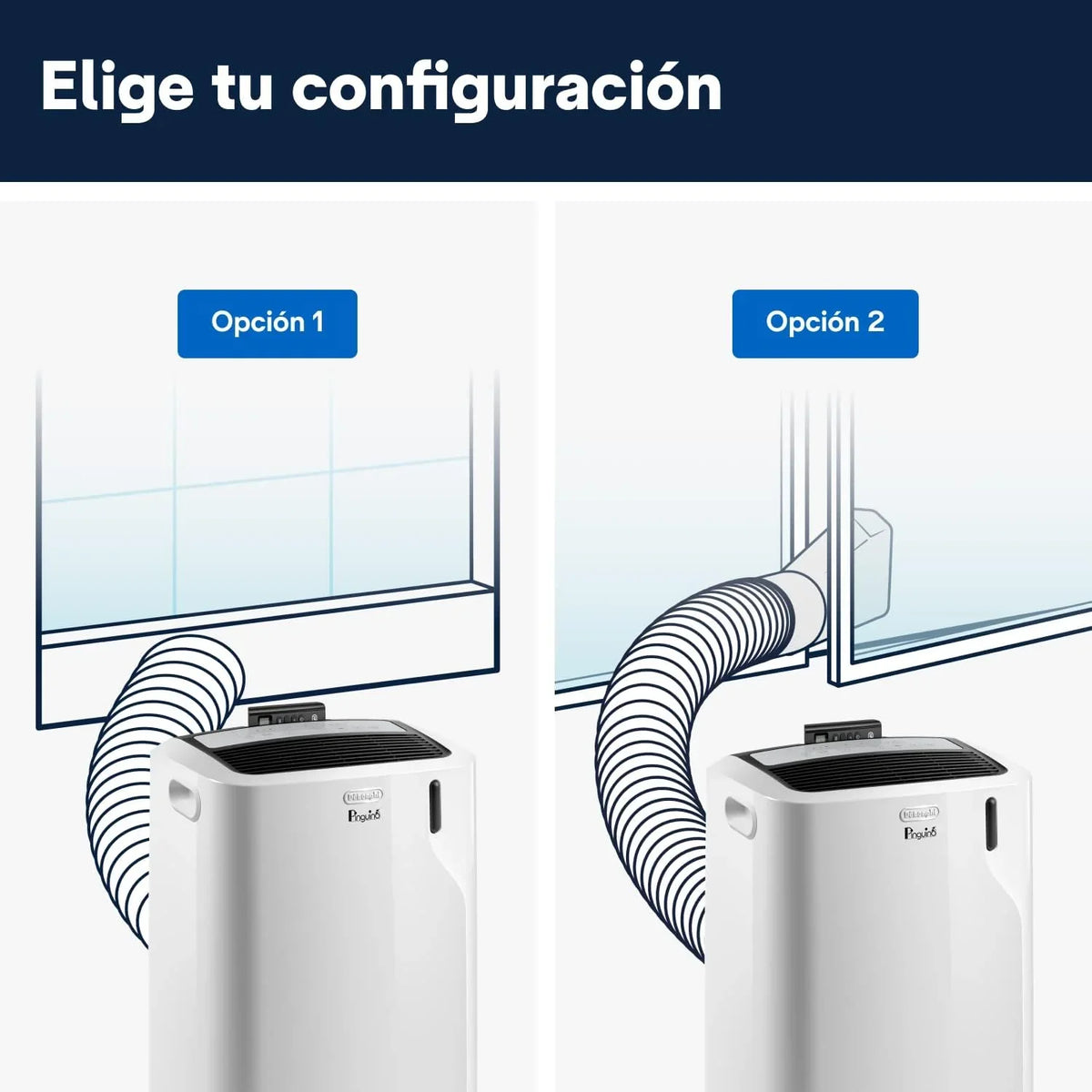 Pinguino PAC EM90K Silent Aire Acondicionado Portátil 9800 BTU/h, 2,5 kW, Deshumidificador y Ventilador