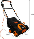 T-Mech Barredora Eléctrica para Césped Artificial 1800 W con Bolsa de 50 L