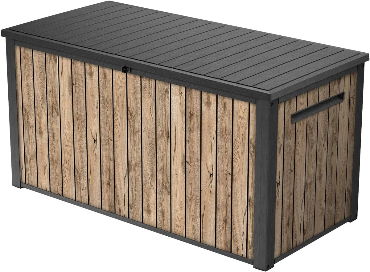 Keter Sierra Arcón de Jardín 643 L Efecto Madera Pino 144 x 67 x 73 cm con Cierre