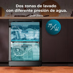 Cecotec Bolero Aguazero 6210 Dark Lavavajillas 60 cm, 15 Cubiertos, Tercera Bandeja, 8 Programas