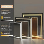 LUVODI Espejo de Baño LED 80 x 80 cm Antivaho con Doble Luz y Interruptor Táctil