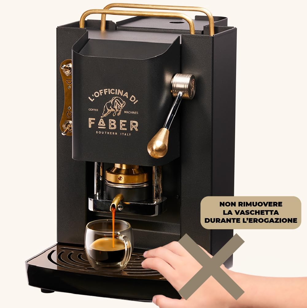 Faber Pro Total Deluxe Cafetera de Monodosis ESE 44 mm de Latón, 1,3 L