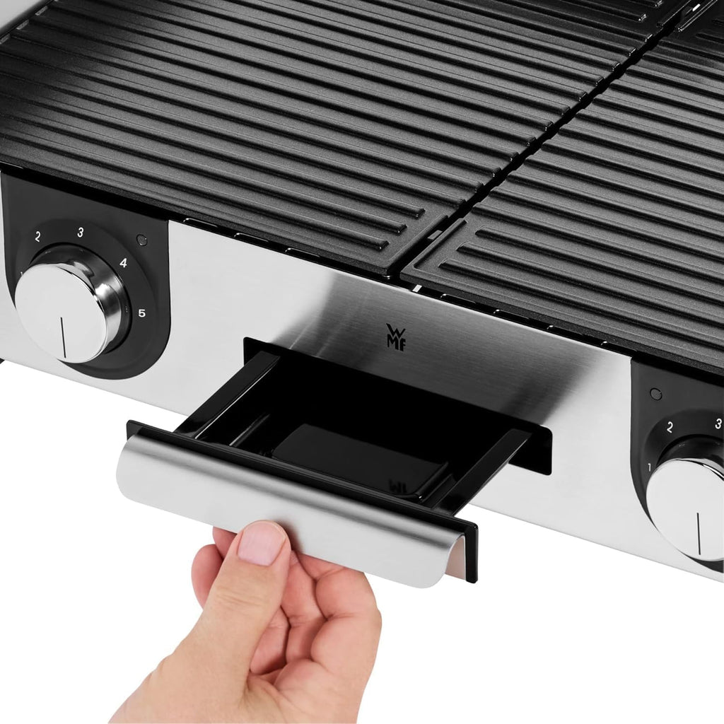 WMF Lono Master-Grill Parrilla Eléctrica 50 x 28 cm, 2 Zonas Regulables, 2400 W, Exterior