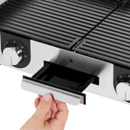 WMF Lono Master-Grill Parrilla Eléctrica 50 x 28 cm, 2 Zonas Regulables, 2400 W, Exterior