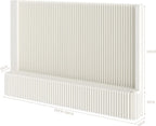 Biombo Separador Plegable con Estante 300 x 43 x 200 cm, Blanco