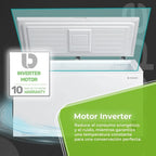 Aspes ACHH4500EDC Congelador Horizontal 418 L, Dual Cooling, Motor Inverter, 2 Cestas, Blanco