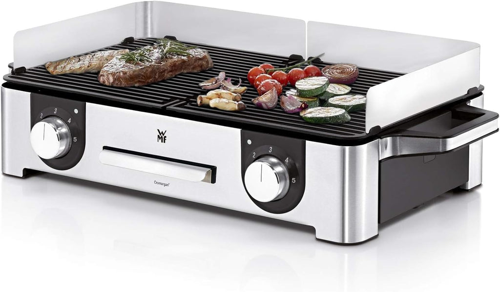 WMF Lono Master-Grill Parrilla Eléctrica 50 x 28 cm, 2 Zonas Regulables, 2400 W, Exterior