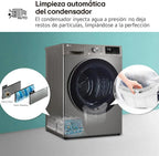 RH90V9PV2N Secadora con Bomba de Calor 9 kg Dual Inverter, Serie 900, Inox Antihuellas, Clase C