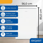 Exquisit KS516-V-H-010D Frigorífico sin Congelador 133 L, Silencioso 39 dB, Blanco