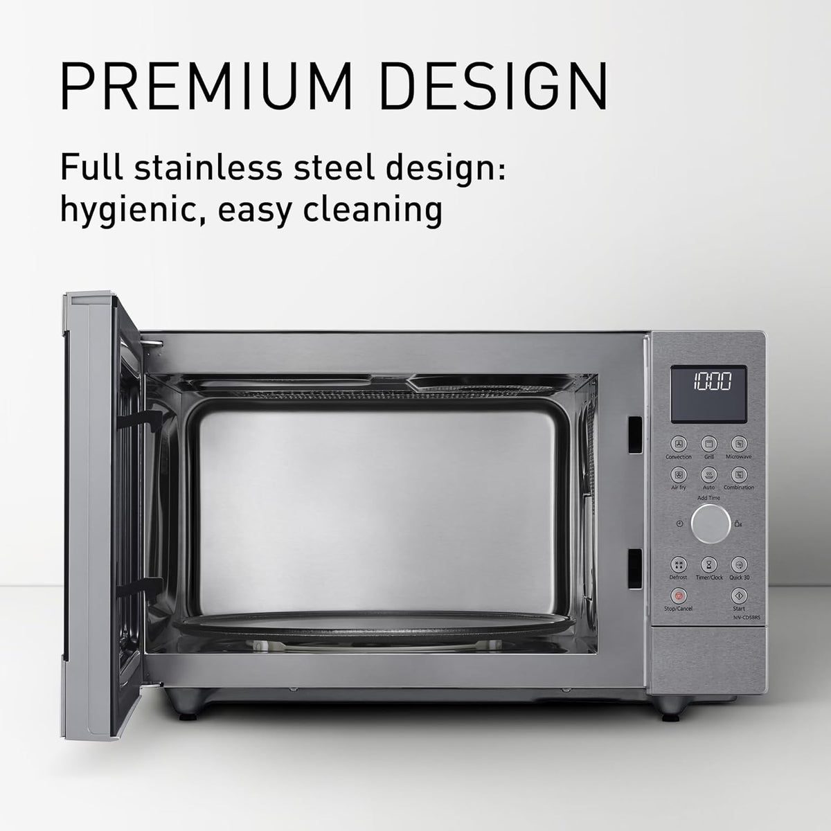 Panasonic NN-CD58RSEPG Microondas Combi 4 en 1 de 27 L con Air Fryer, Grill 1300 W e Inverter