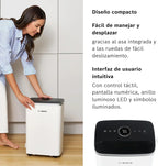 Bosch Dry 4000 Deshumidificador Silencioso 16 L/día hasta 33 m², Depósito 2,5 L, Modo Ropa