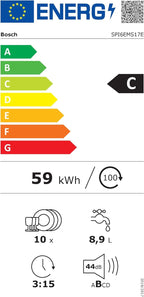 Bosch SPV2IKX10E Lavavajillas Integrable 45 cm Serie 2 con Home Connect y AquaStop