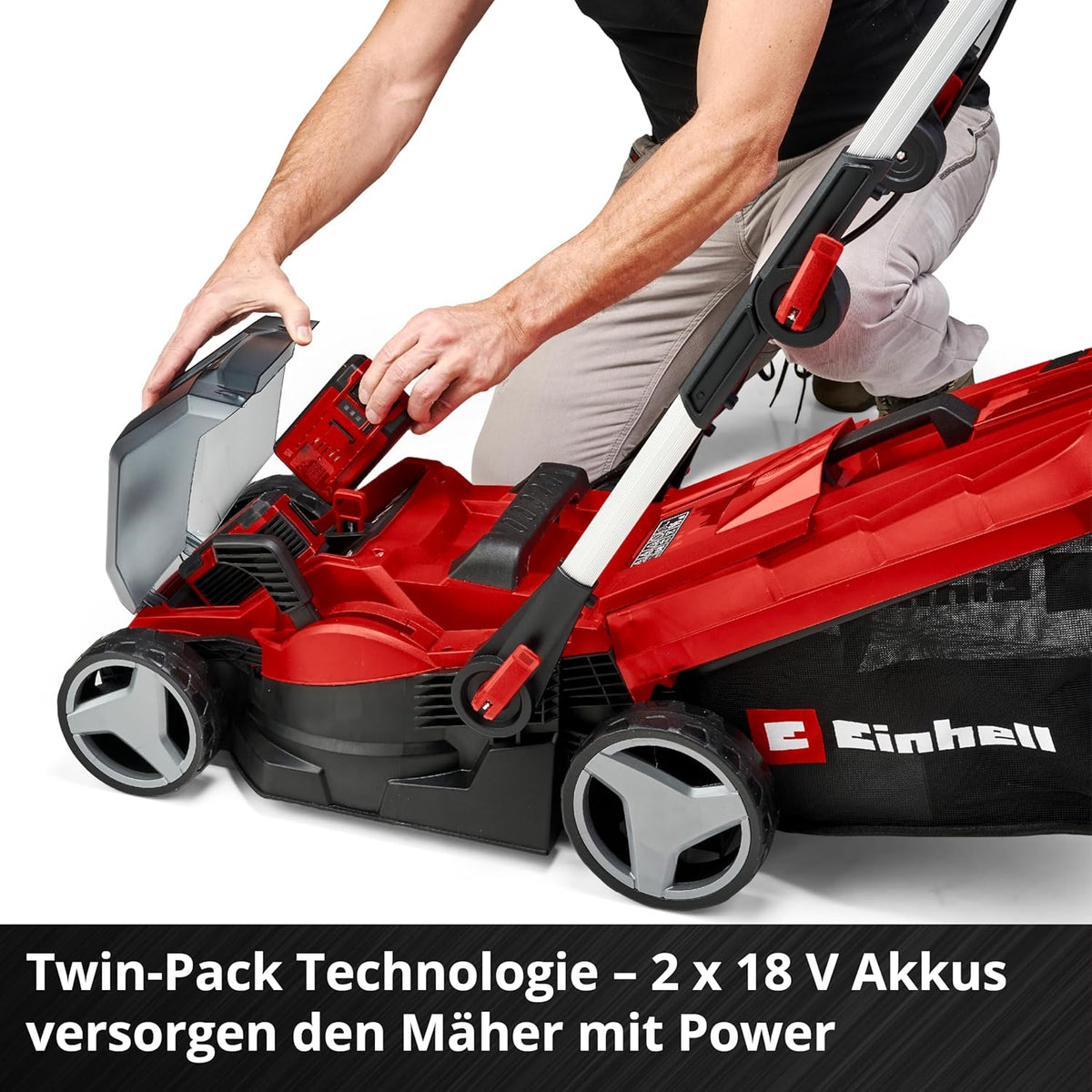 Einhell RASARRO 36/42 Cortacésped a Batería 36 V, 42 cm, hasta 725 m², con 2 Baterías 5,2 Ah