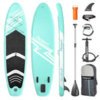 FBSPORT Tabla de Paddle Surf Hinchable 15 cm de Grosor con Remo de Aluminio y Bomba, Verde