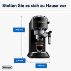 De'Longhi Dedica Style EC 685.M Cafetera Espresso de Brazo con Vaporizador, 15 cm, Plata