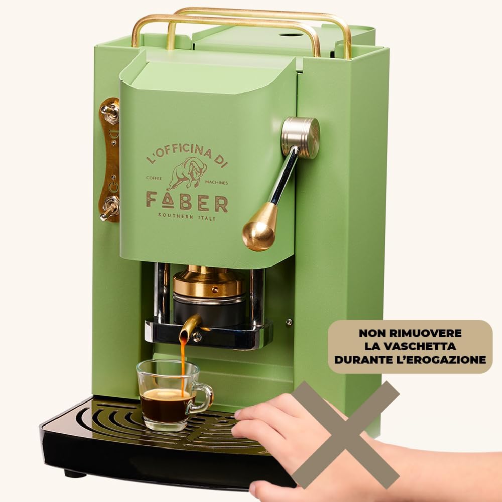 Faber Pro Total Deluxe Cafetera de Monodosis ESE 44 mm de Latón, 1,3 L
