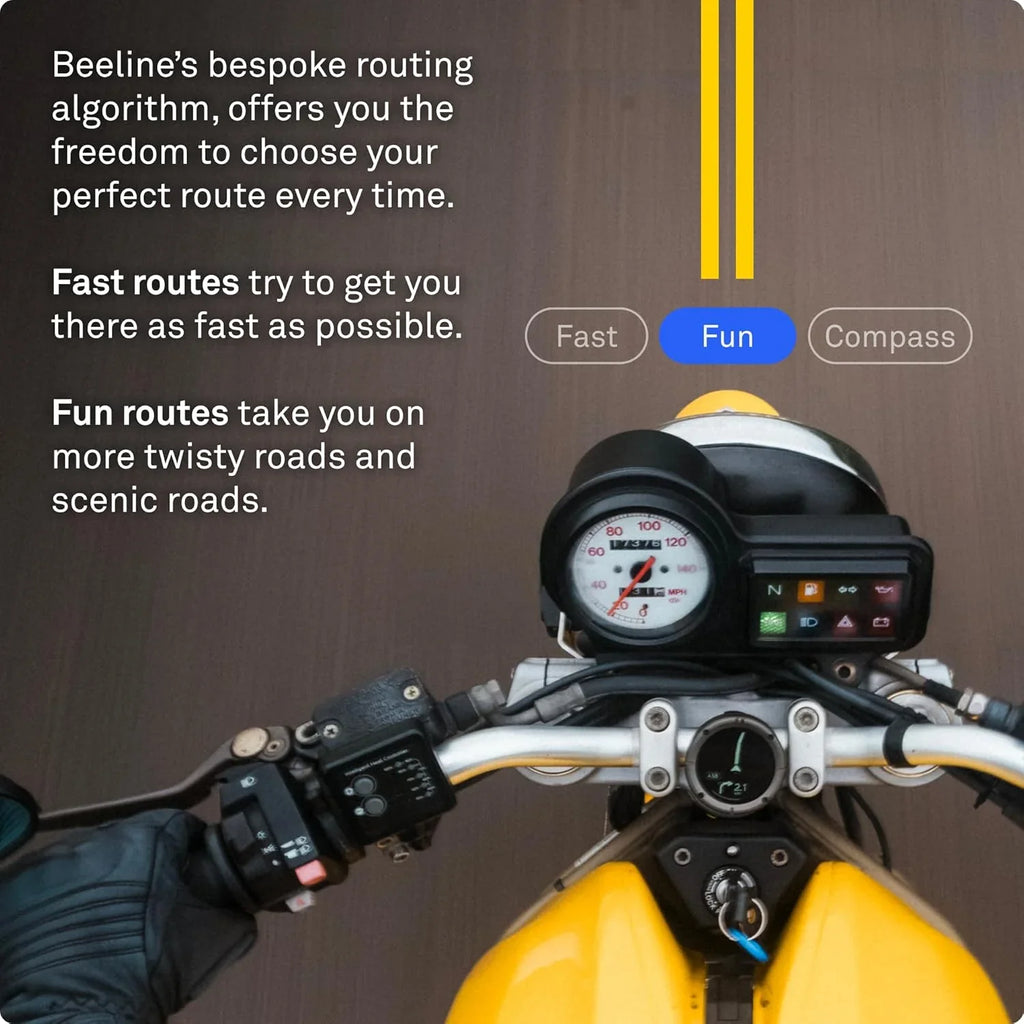 Beeline Moto II Navegador GPS para Moto con Navegación Mundial, IP67, USB-C y Soporte