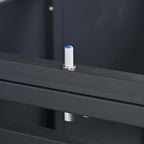 ESTEXO Cubre Contenedores de Acero para 1 Cubo de 240 L con 2 Puertas, Antracita Efecto Madera
