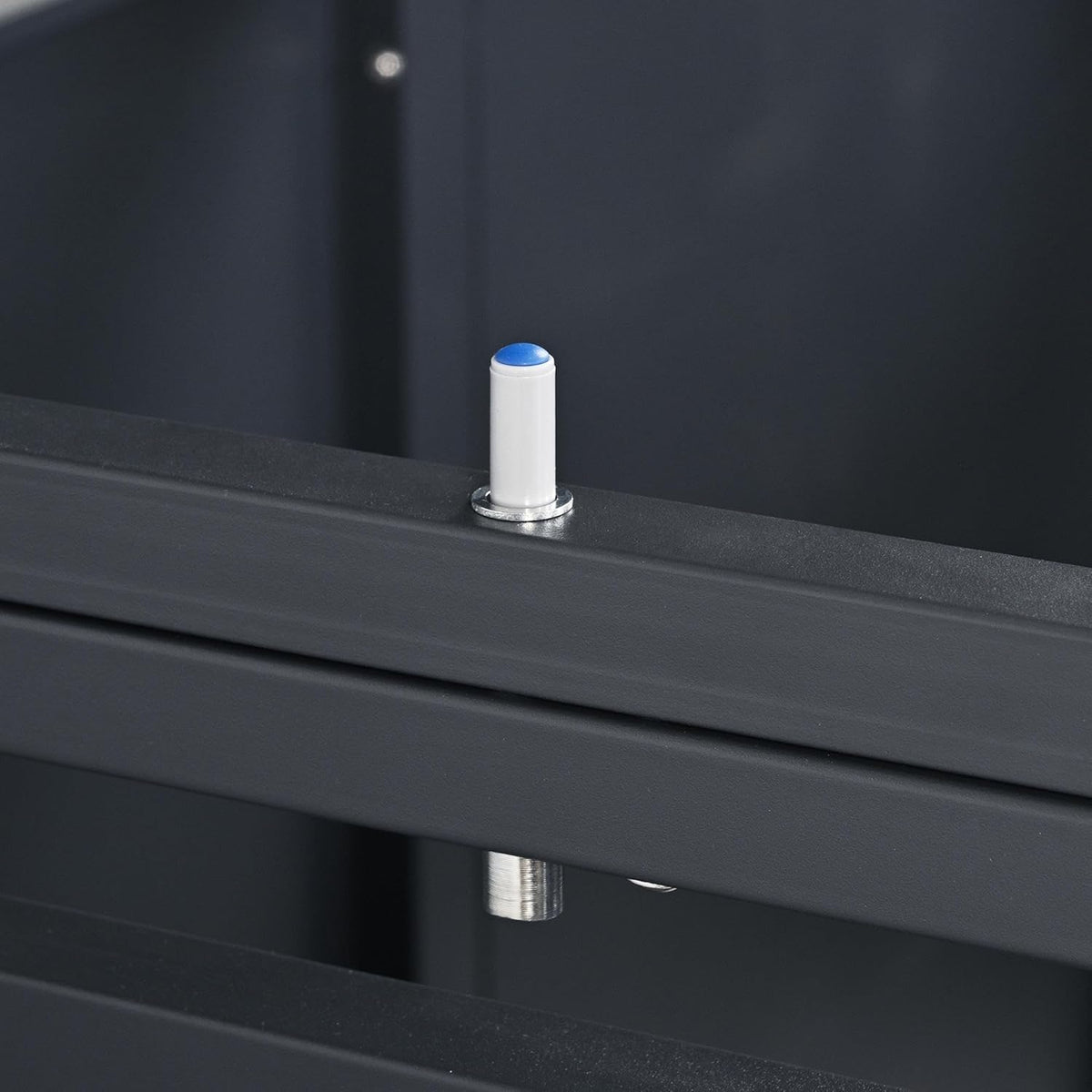 ESTEXO Cubre Contenedores de Acero para 1 Cubo de 240 L con 2 Puertas, Antracita Efecto Madera