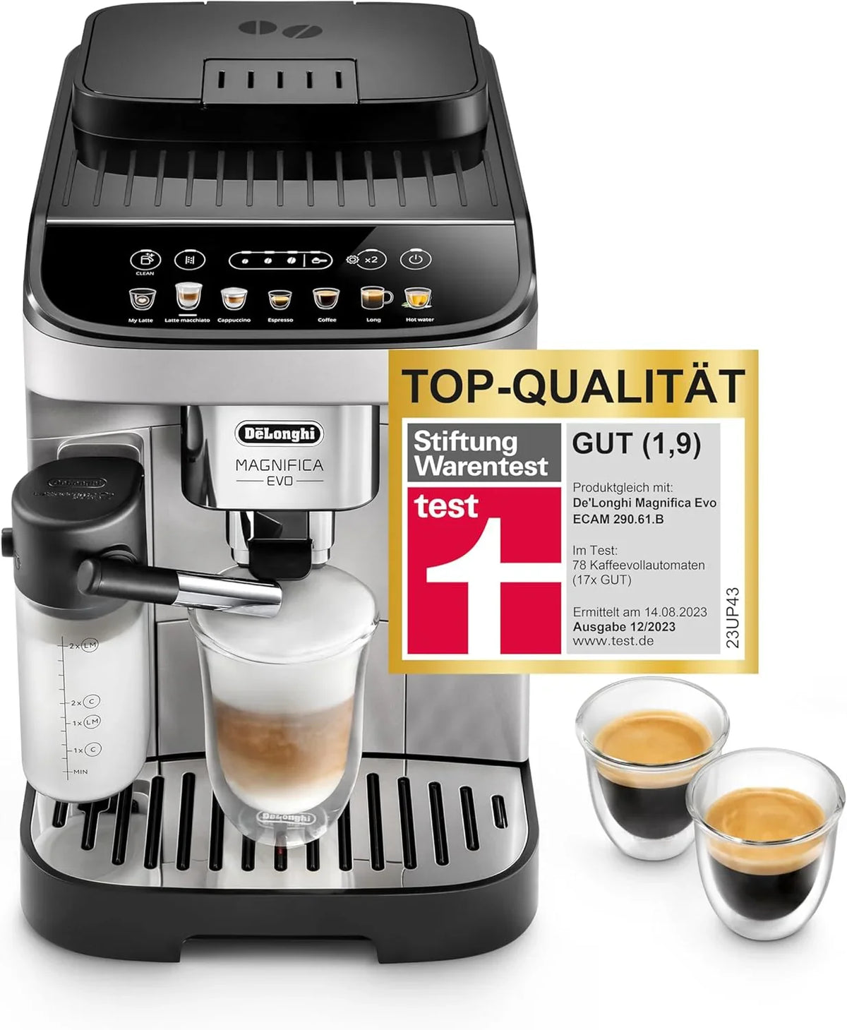 De'Longhi Magnifica Evo ECAM 292.81.B Cafetera Superautomática con LatteCrema, 7 Bebidas