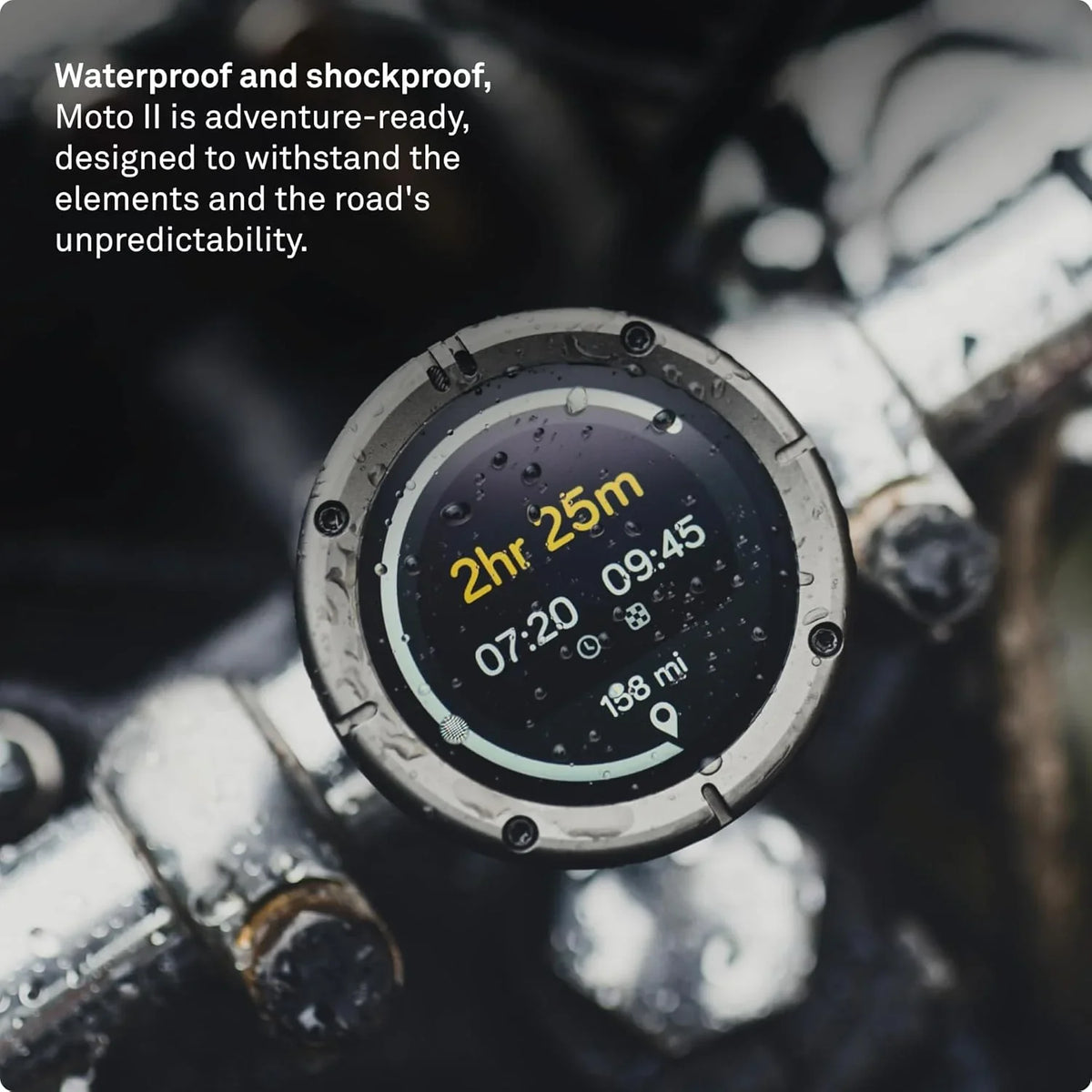 Beeline Moto II Navegador GPS para Moto con Navegación Mundial, IP67, USB-C y Soporte