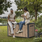 Keter Sierra Arcón de Jardín 643 L Efecto Madera Pino 144 x 67 x 73 cm con Cierre