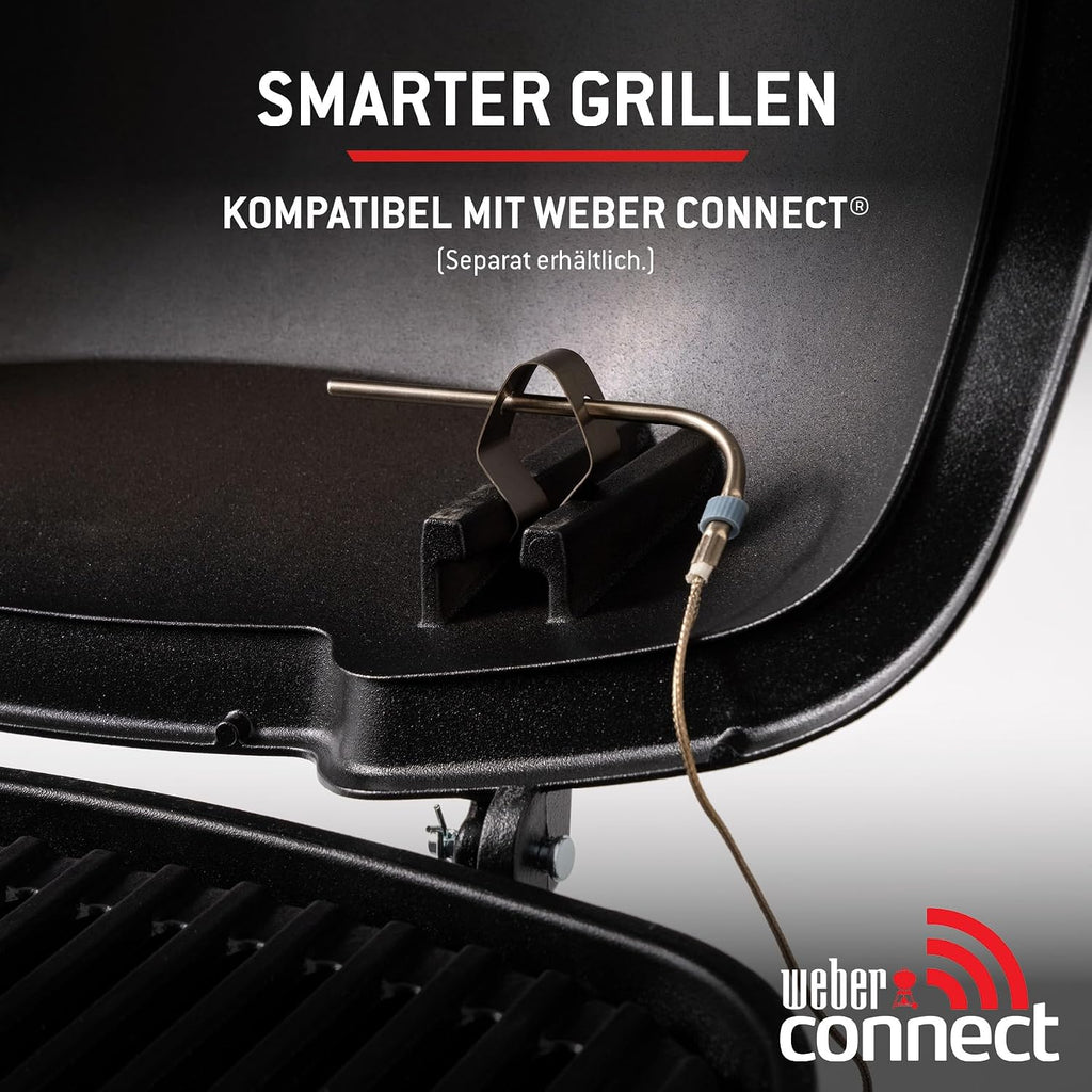 Weber Q 1100N Barbacoa de Gas Portátil con Encendido Electrónico, Negro Medianoche