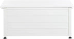 Beliani Campalto Arcón de Exterior de Aluminio Blanco 113 x 50 cm, 190 L