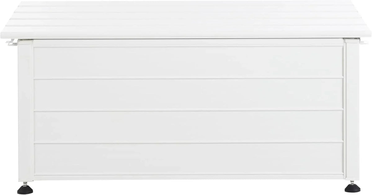 Beliani Campalto Arcón de Exterior de Aluminio Blanco 113 x 50 cm, 190 L