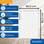 Exquisit KS516-4-H-010D Frigorífico con Congelador 4 Estrellas 120 L, Silencioso 39 dB