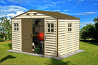 Duramax Woodside 30214-4 Caseta de Jardín de PVC 10 x 8 pies (3,25 x 2,47 m) Marfil y Marrón