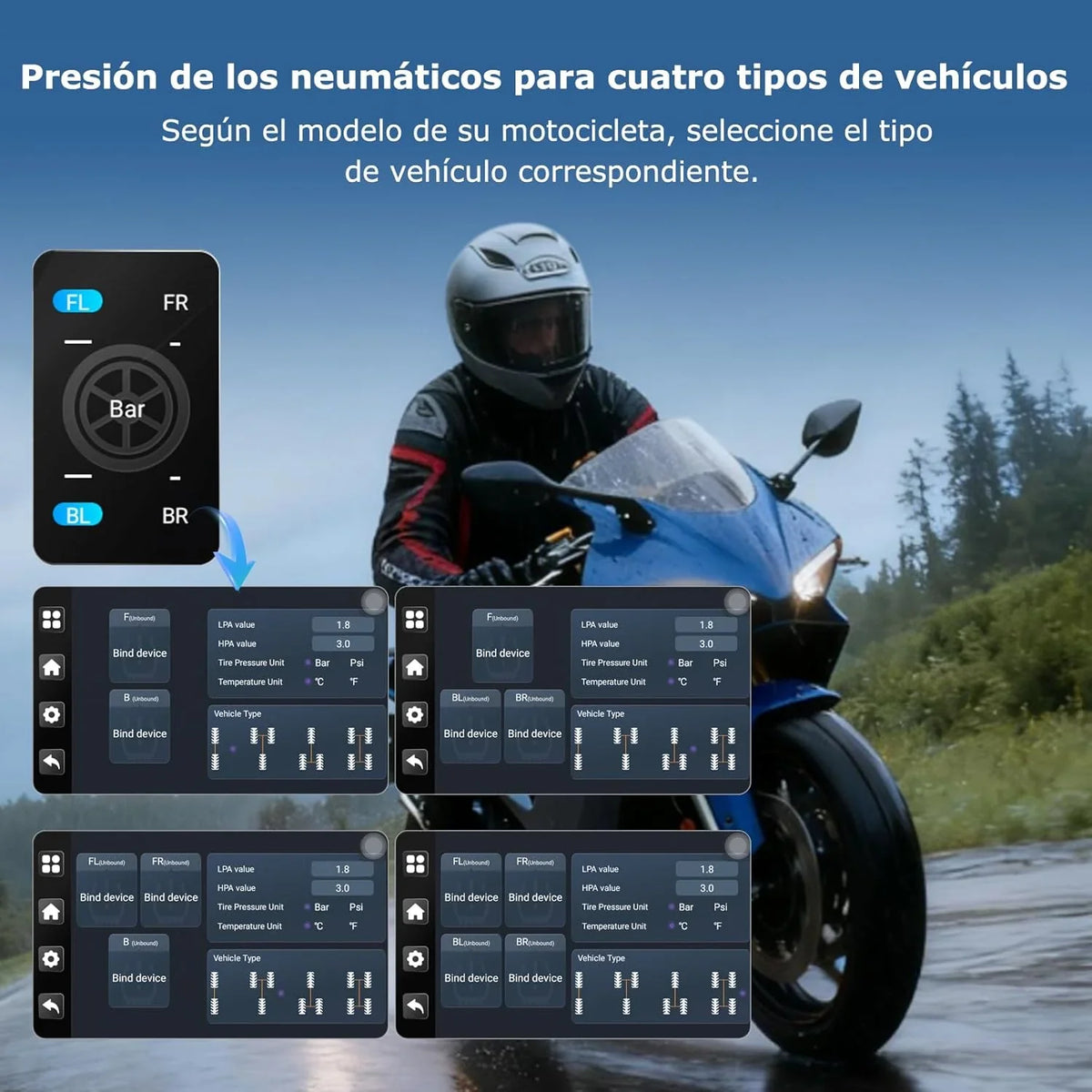 Carpuride W702 Plus Pantalla CarPlay para Moto 7" Android, CarPlay y Android Auto Inalámbricos, Doble Cámara