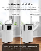 Pro Breeze Aire Acondicionado Portátil 12000 BTU hasta 50 m² con App, Clase A, R290