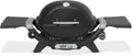 Weber Q 1200N Barbacoa de Gas Portátil con Mesas Laterales y Termómetro, Negro Medianoche